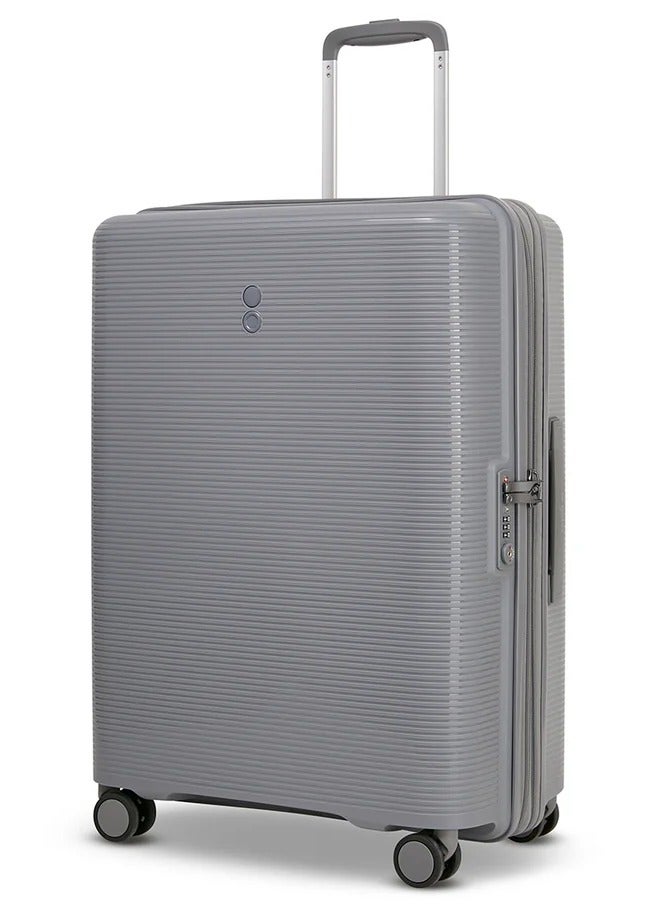 Echolac Forza 64 Cm Hardcase 4-Double Wheeled Expandable Check-In Luggage Trolley - Gray - Image 2